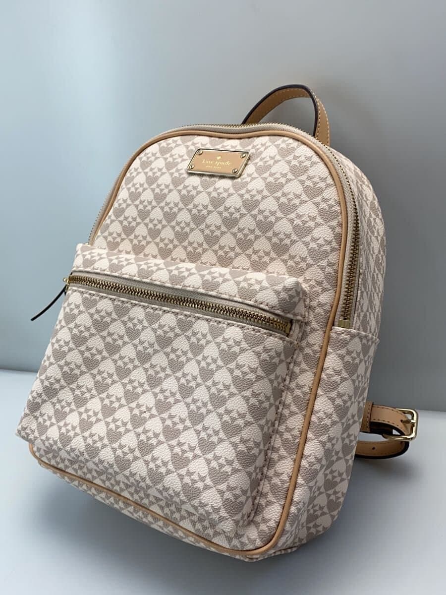 kate spade new york Backpack Cowhide WHT All Over Pattern WKRU5330 2