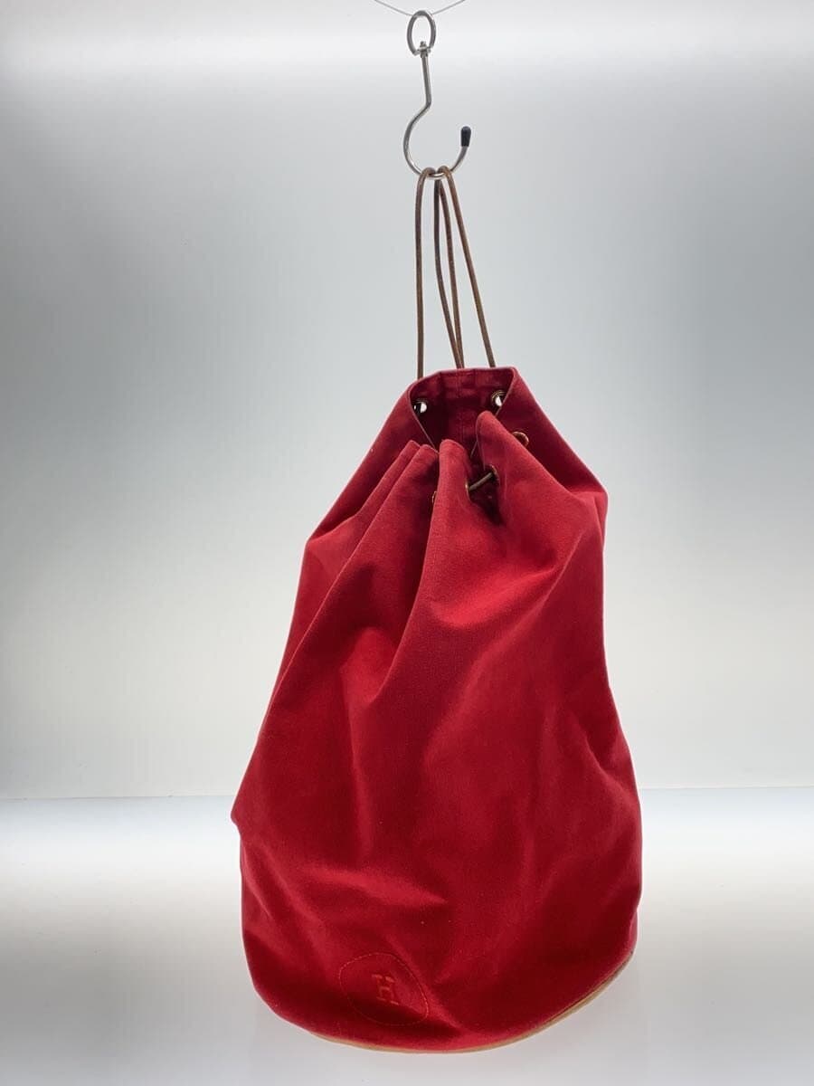 HERMES bag canvas red 2
