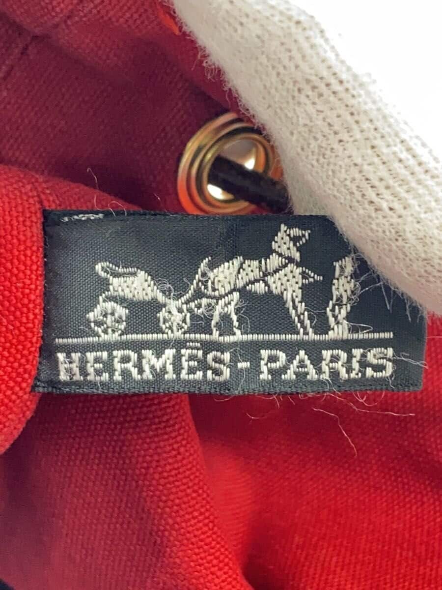 HERMES bag canvas red 5