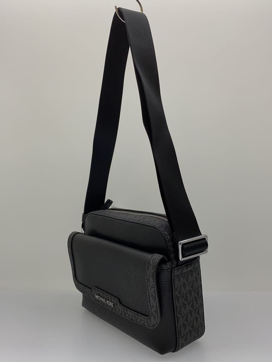 MICHAEL KORS Shoulder Bag Leather BLK Allover Pattern COOPER Flap Camera Bag 2