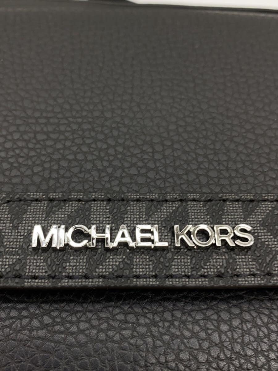 MICHAEL KORS Shoulder Bag Leather BLK Allover Pattern COOPER Flap Camera Bag 5