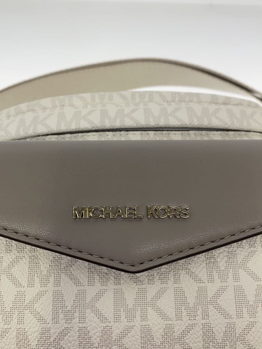 MICHAEL KORS Signature S Ring Bag Shoulder Bag Leather WHT 35H3S5MN7B 5