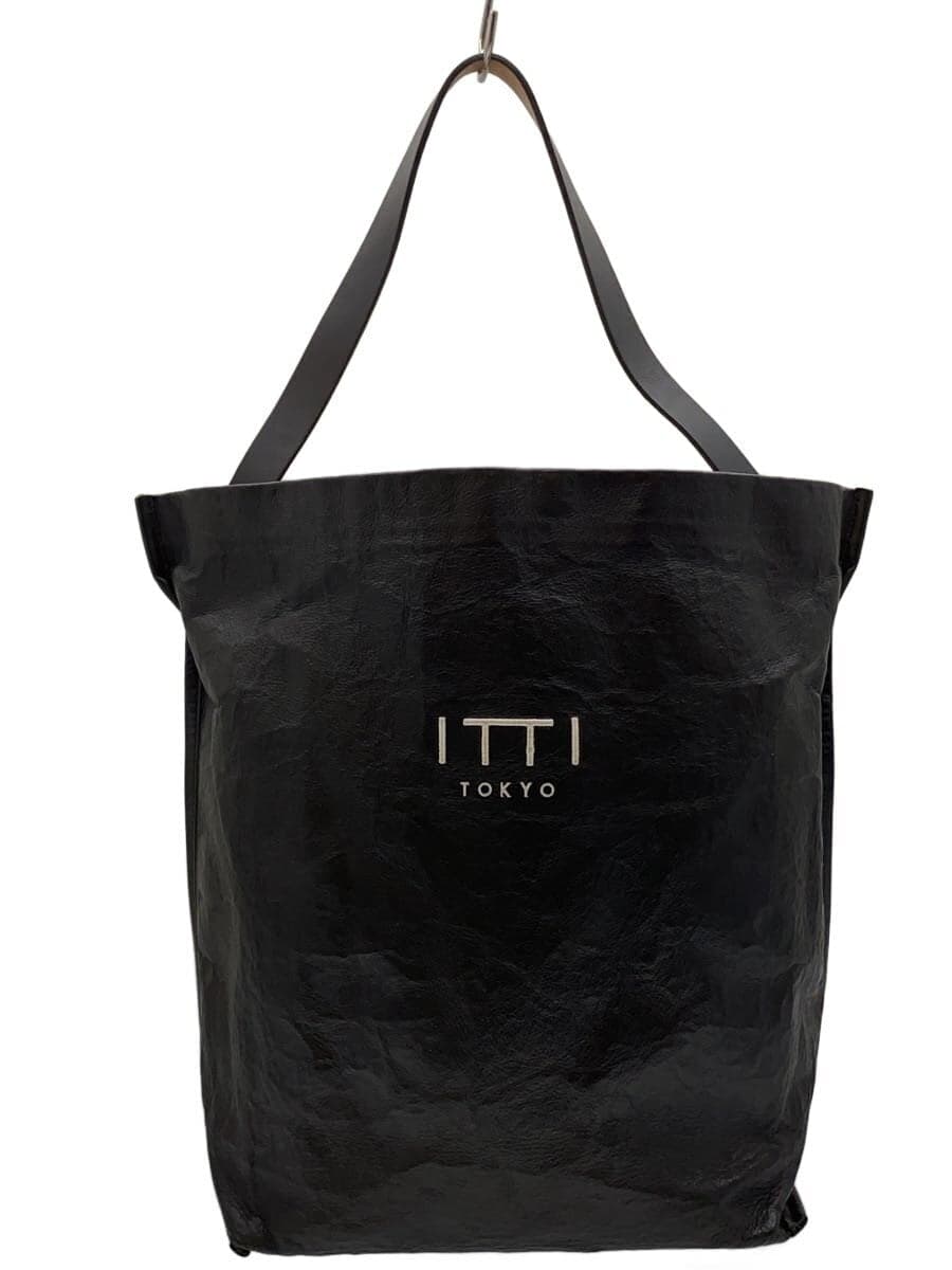 ITTIMARY PAPER BUCKET BAG Shoulder Bag Leather Black