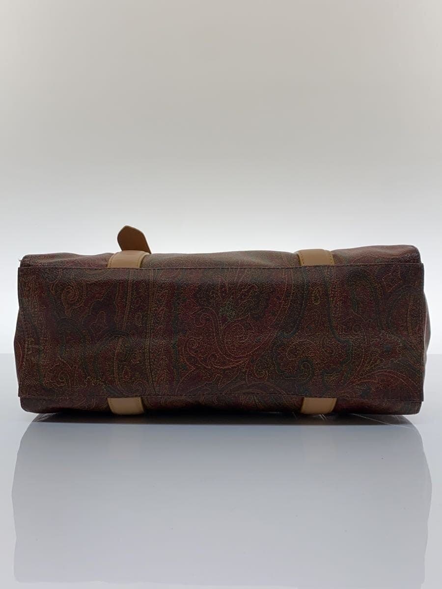ETRO Handbag Paisley Leather BRW All Over Pattern 4