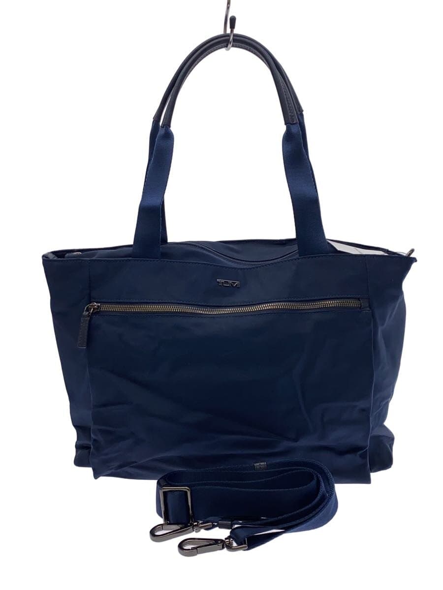 TUMIVOYAGEUR MAUREN 2-Way Tote Bag Navy T252 Inside With Stain