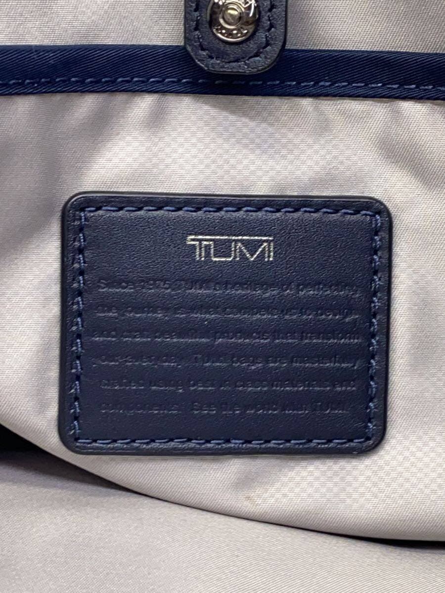 TUMIVOYAGEUR MAUREN 2-Way Tote Bag Navy T252 Inside With Stain 5