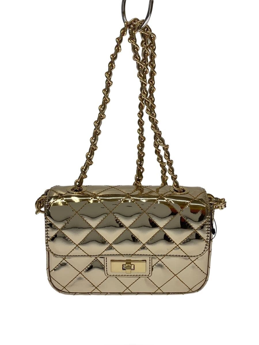 FRAY I.D25AW Metallic Chain Bag Faux Leather Gold FWGB255314