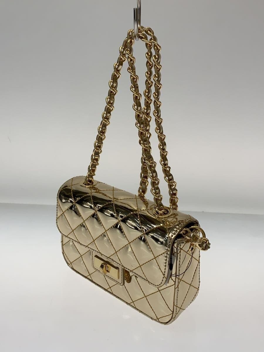 FRAY I.D25AW Metallic Chain Bag Faux Leather Gold FWGB255314 2