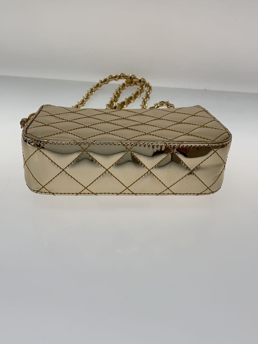 FRAY I.D25AW Metallic Chain Bag Faux Leather Gold FWGB255314 4