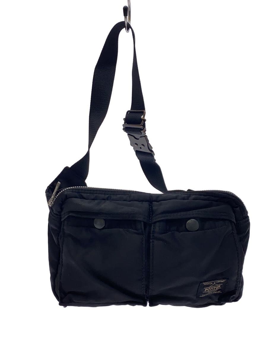 PORTERTANKER Shoulder Bag Nylon Black Inside With Stain
