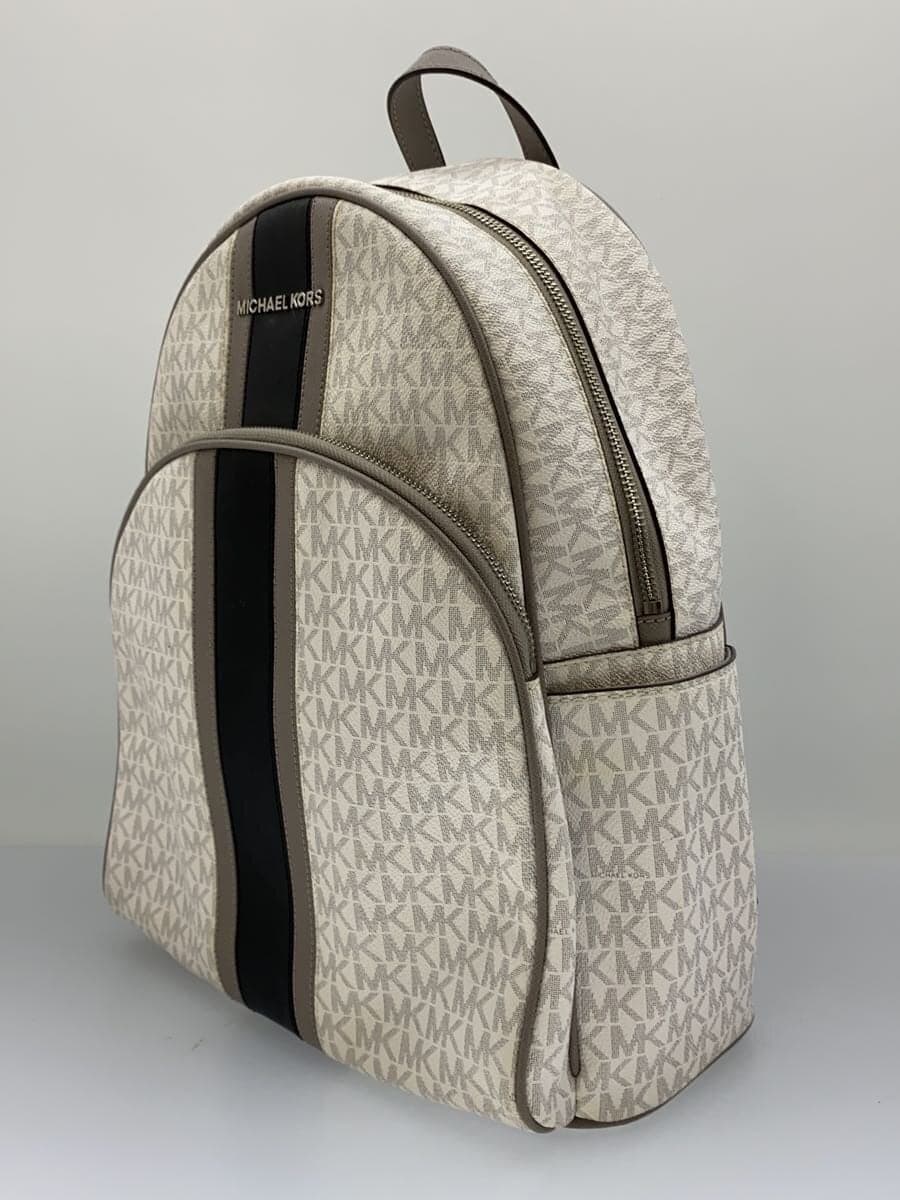 MICHAEL KORS Backpack MK Pattern PVC White Allover Pattern 35S9SAYB7B 2