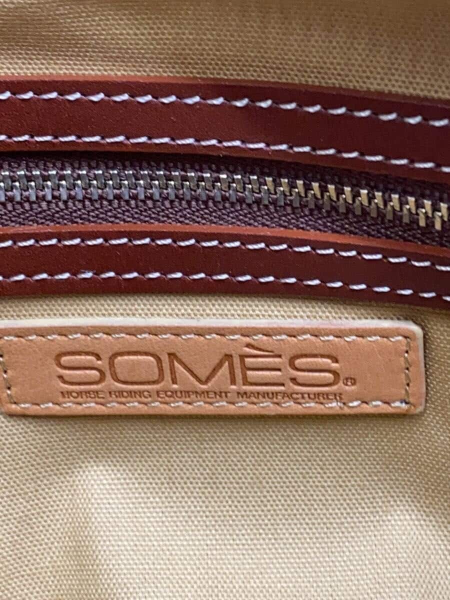 SOMES SADDLE Shoulder Bag Wool Red Check Pattern 5