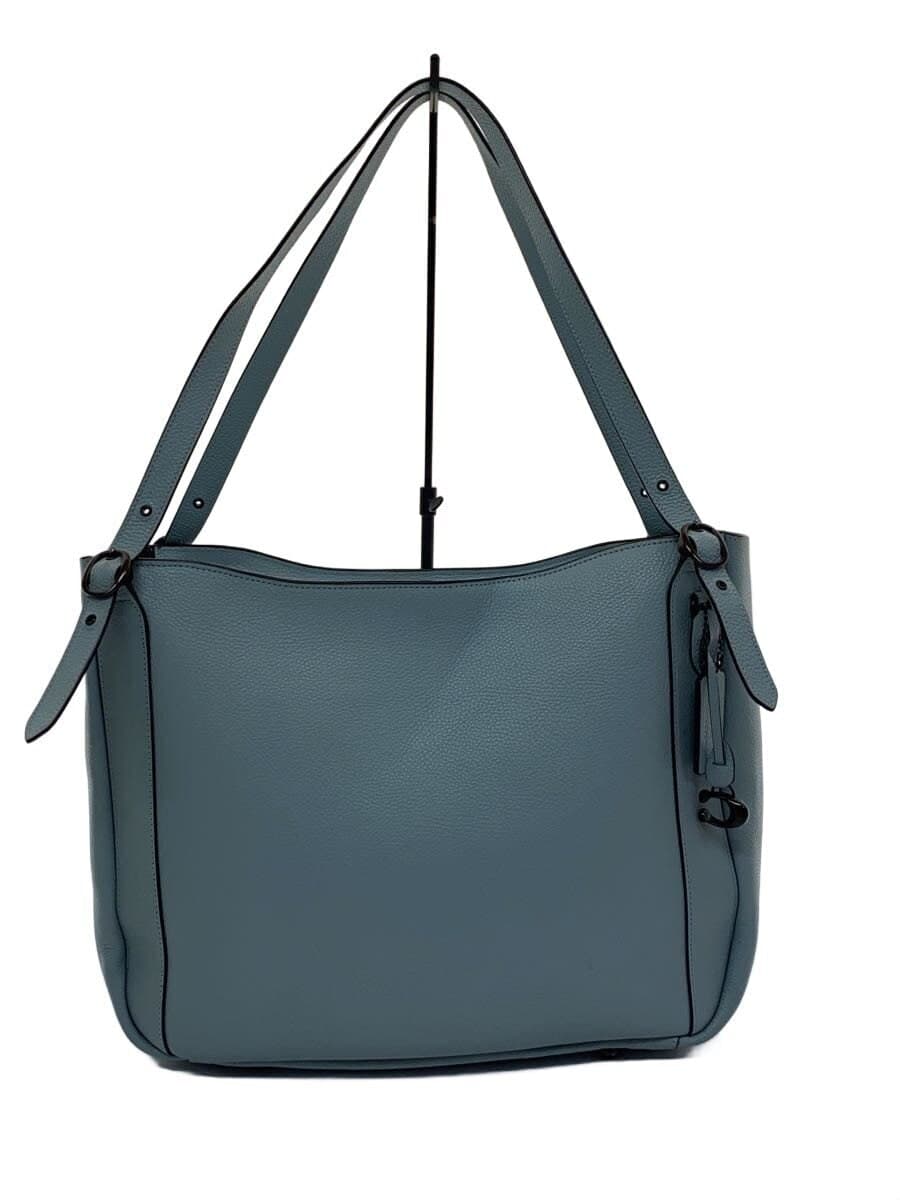 COACHALANA Tote Bag Tote Bag Leather Blue Has corner wear