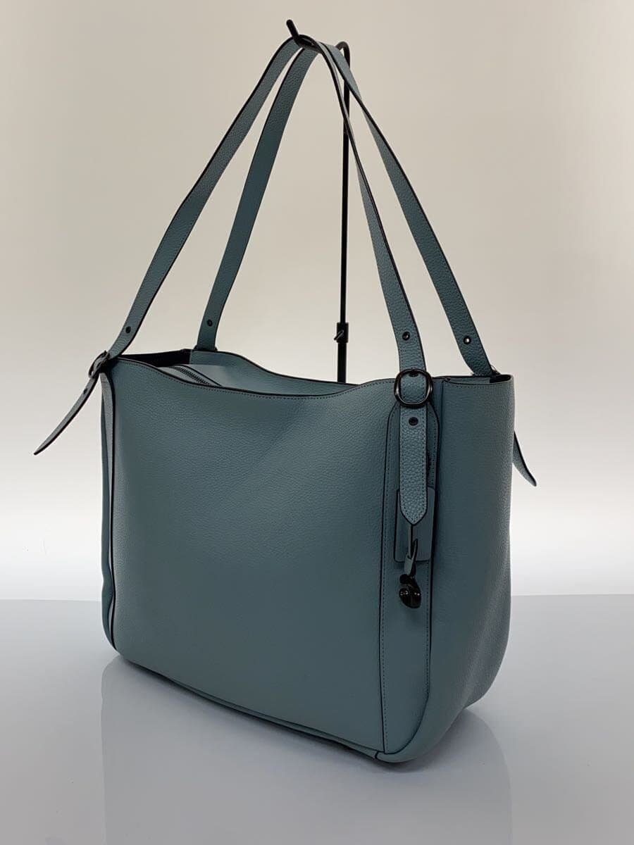 COACHALANA Tote Bag Tote Bag Leather Blue Has corner wear 2