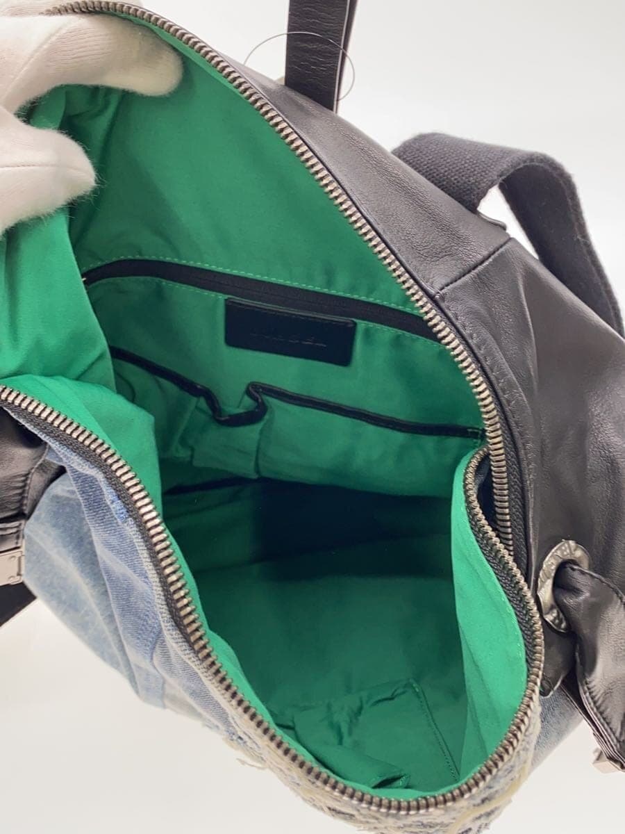 DIESEL M-MOHICANEYE BACK Denim × Leather × Canvas Denim BLU X05313 6