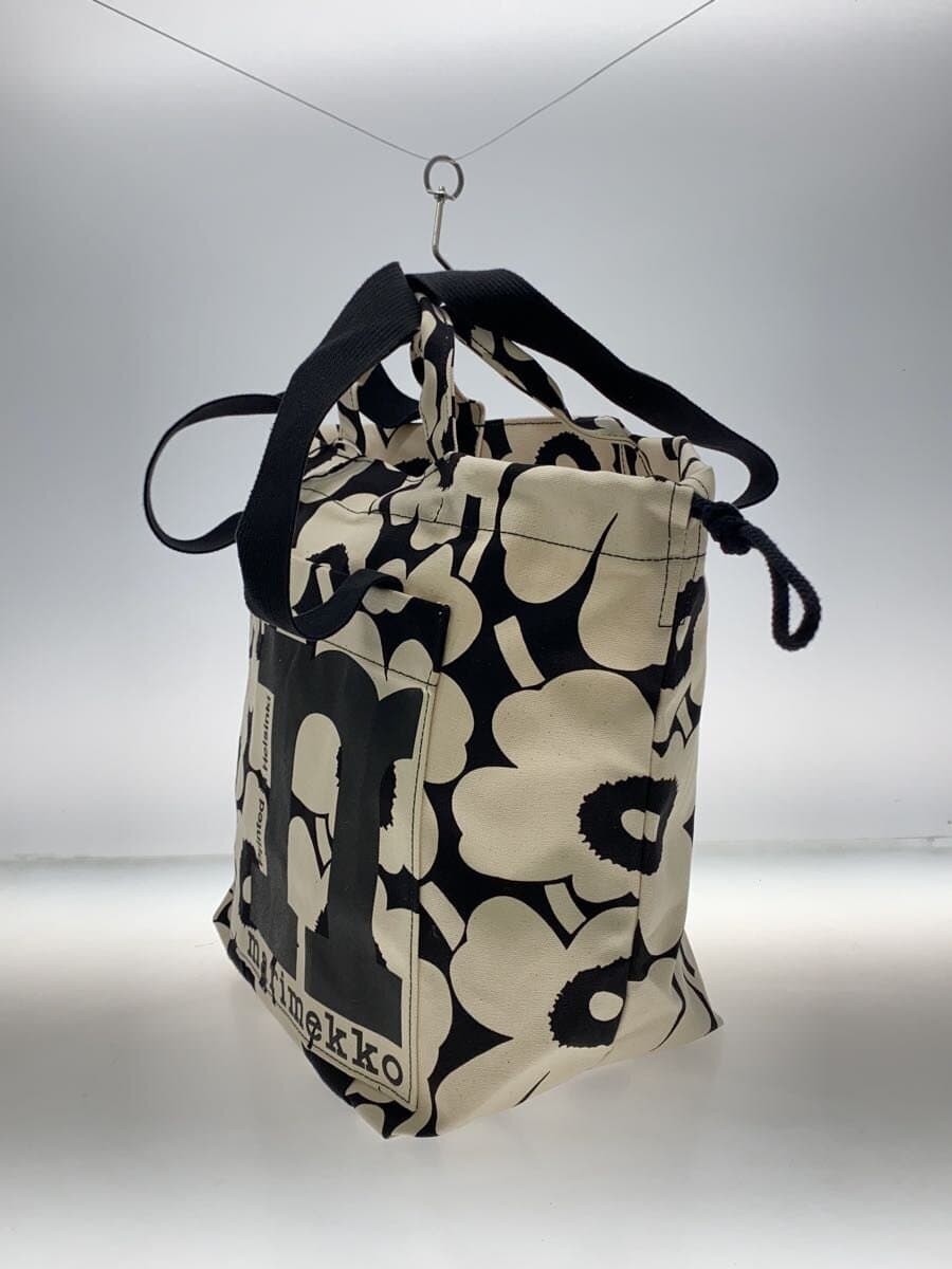 marimekko Mono City Tote Unikko Cotton BLK 092196 2