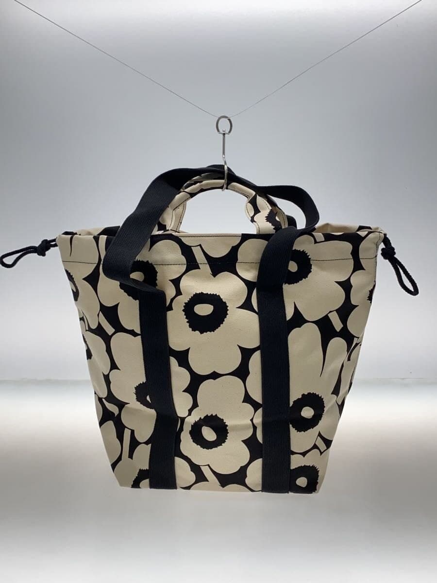 marimekko Mono City Tote Unikko Cotton BLK 092196 3