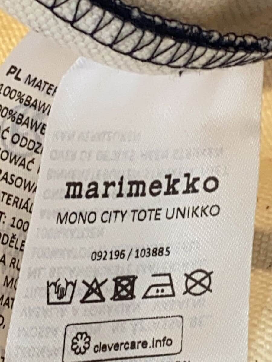 marimekko Mono City Tote Unikko Cotton BLK 092196 5