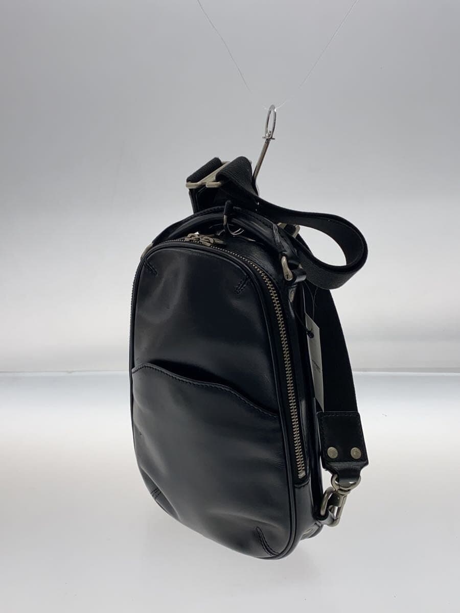 HERGOPOCH Shoulder Bag Leather BLK Plain 2
