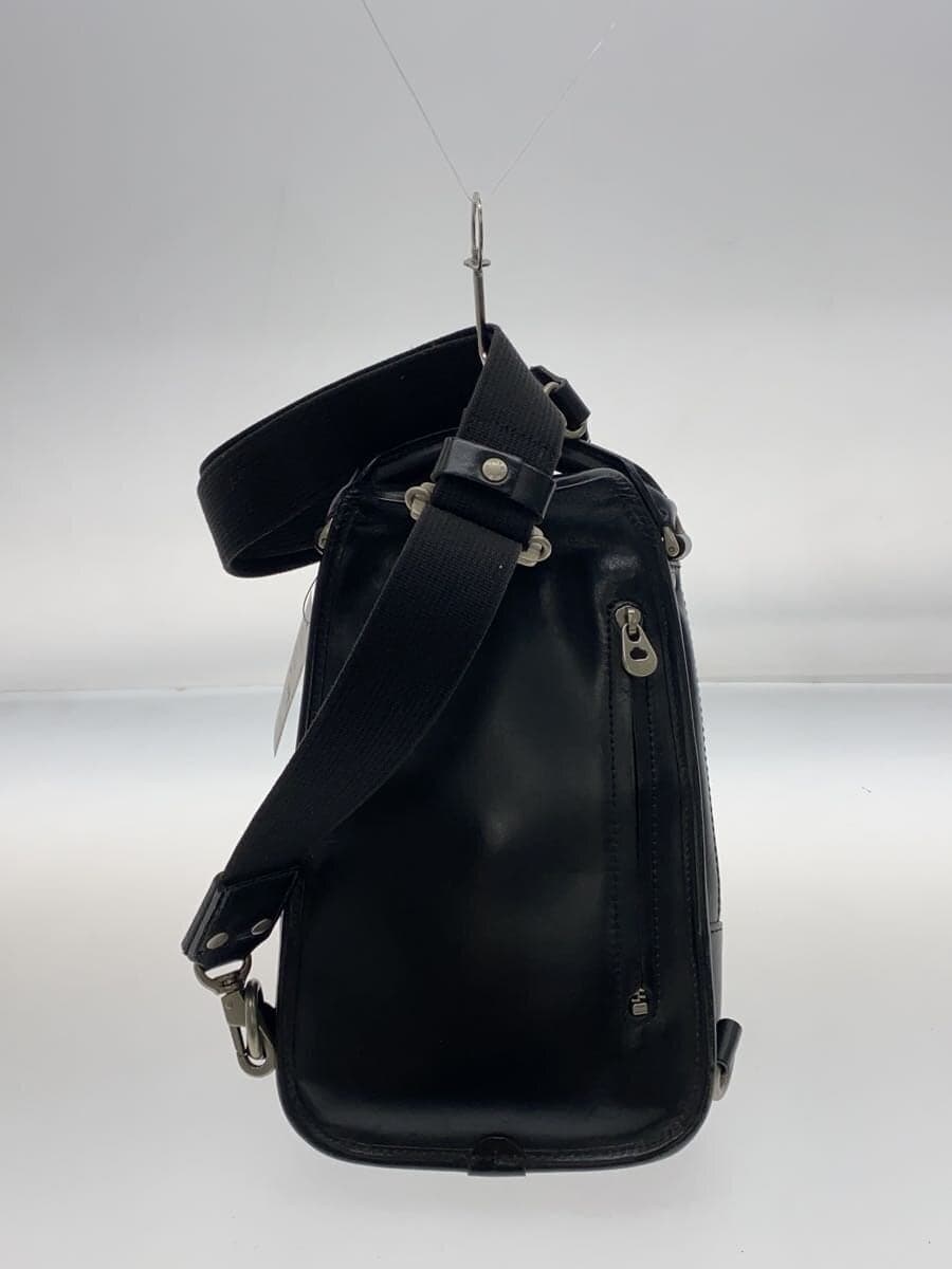 HERGOPOCH Shoulder Bag Leather BLK Plain 3