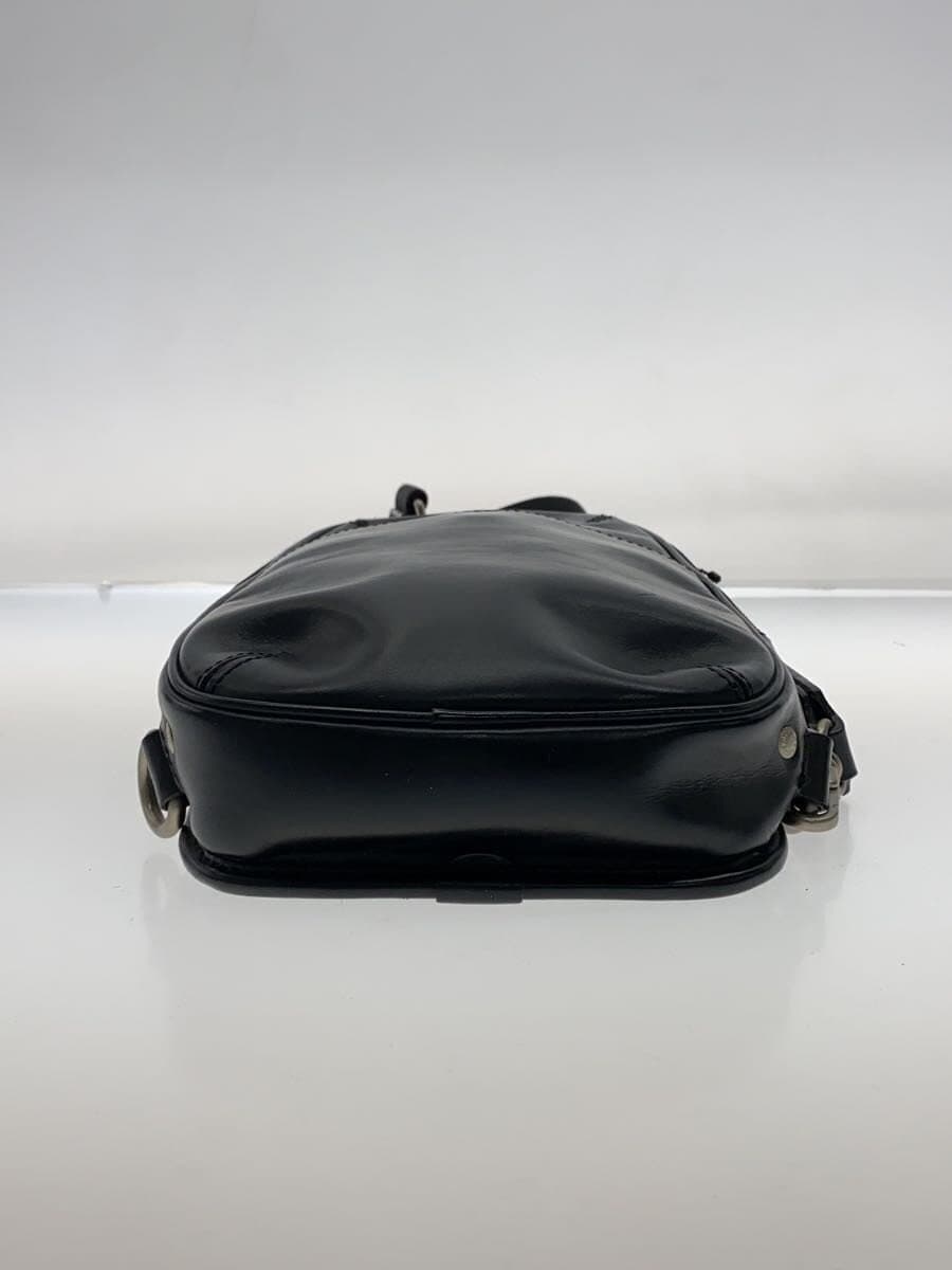 HERGOPOCH Shoulder Bag Leather BLK Plain 4