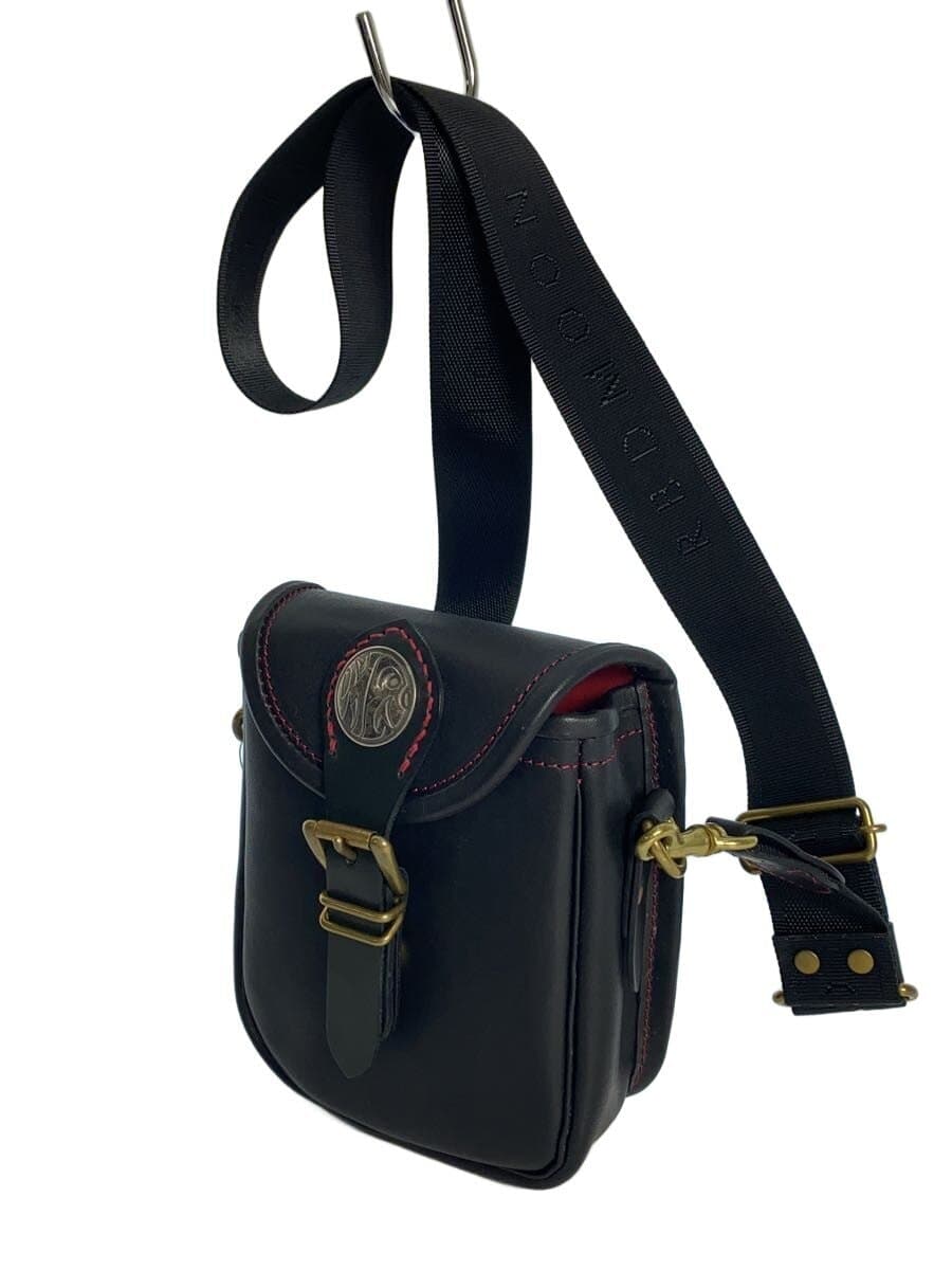 RED MOON Shoulder Bag Leather BLK 2