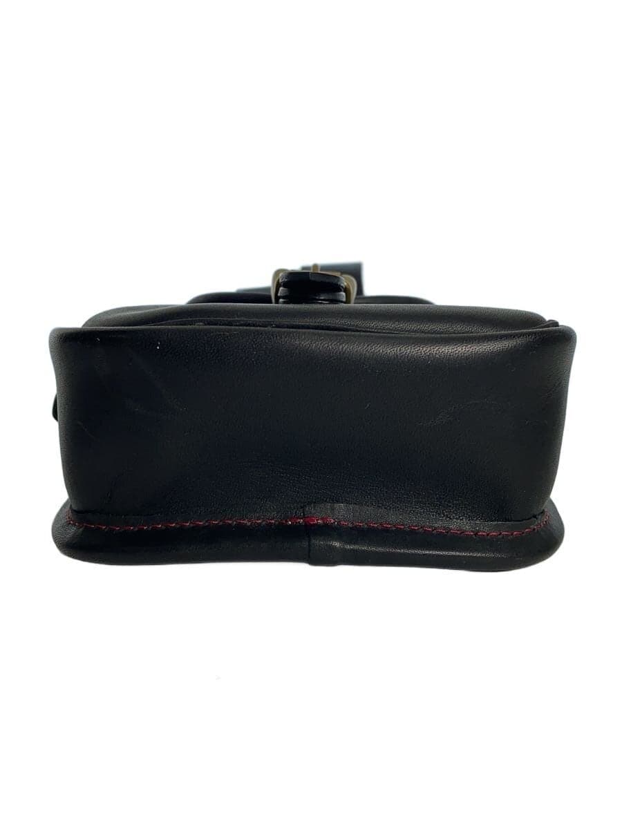 RED MOON Shoulder Bag Leather BLK 4