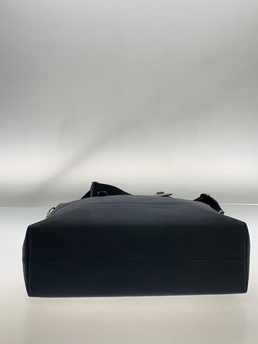 SOMES SADDLE Tote Bag Leather NVY Plain 4