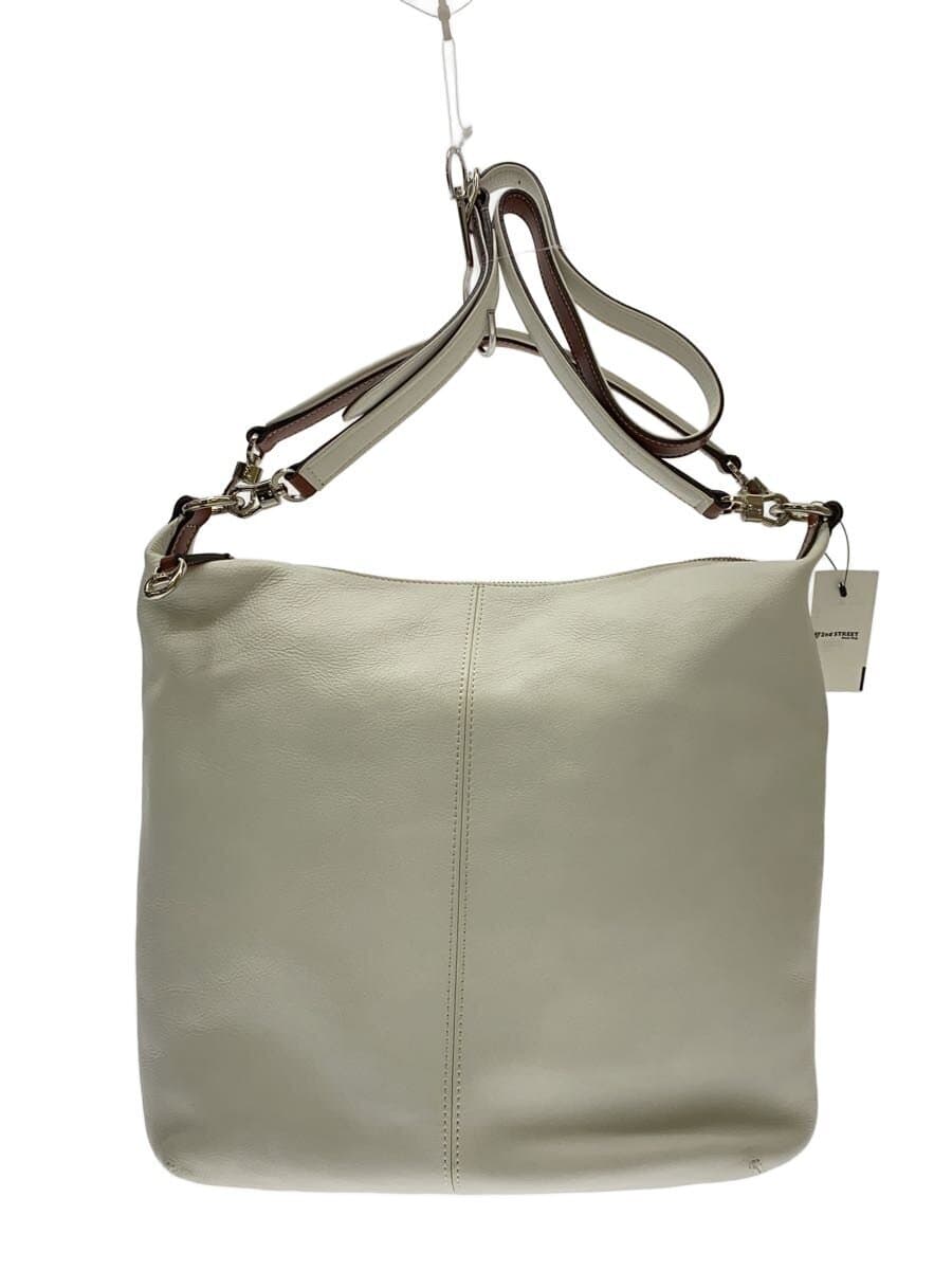 SOMES SADDLE Shoulder Bag Leather WHT Plain