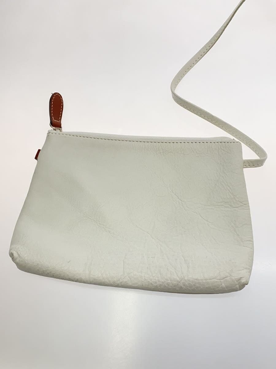 SOMES SADDLE Shoulder Bag Leather WHT Plain 7