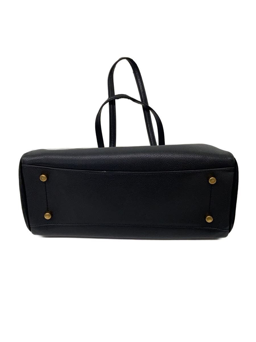 COACH Tote Bag Leather BLK Solid 89486 4