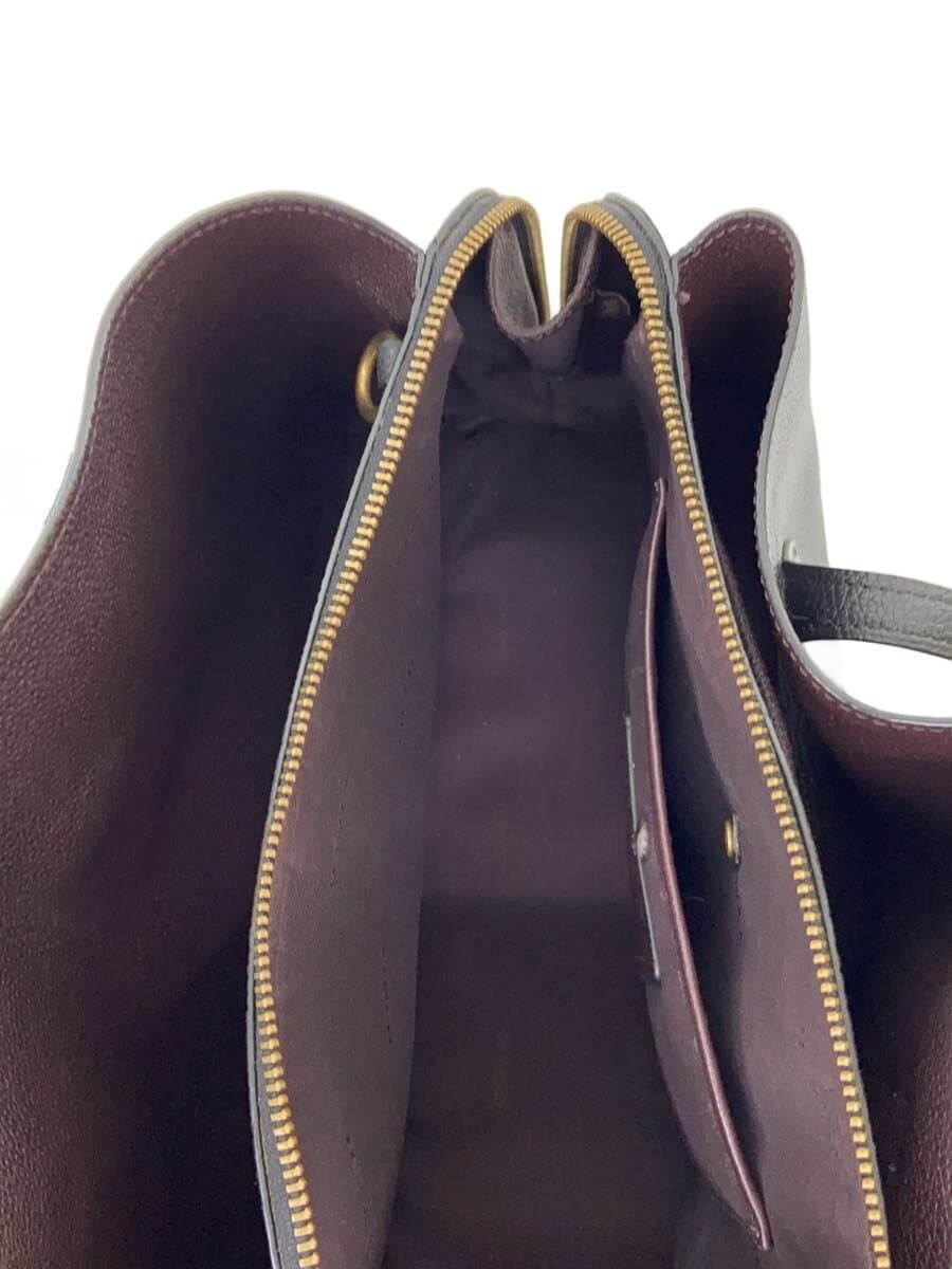 COACH Tote Bag Leather BLK Solid 89486 6