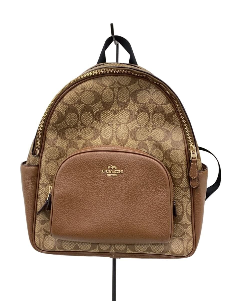 COACH Backpack Signature Beige -- BRW All-over pattern 5671 IME74 5671 IME74
