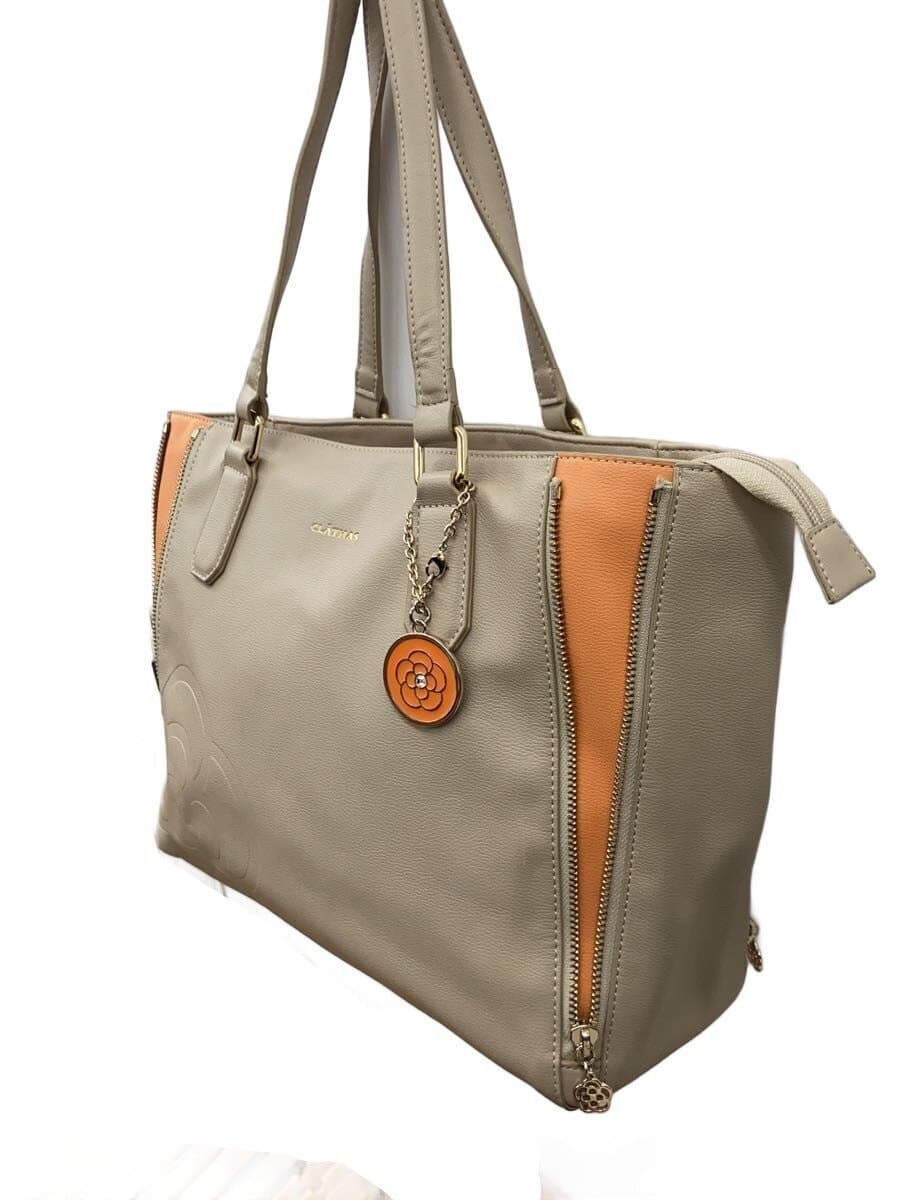 CLATHAS Handbag Faux Leather BEG 2