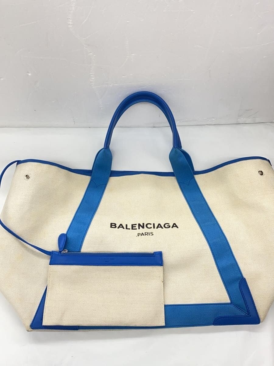 BALENCIAGANAVY CABAS Tote Bag Canvas CRM 339936 8