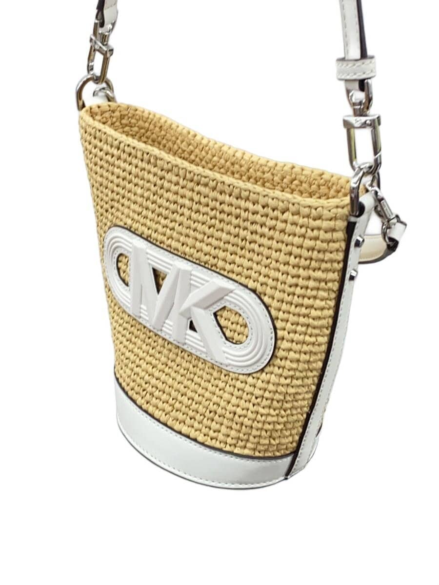 MICHAEL KORSTOWNSEND Straw Crossbody Shoulder BEG 32S4S10C50 2