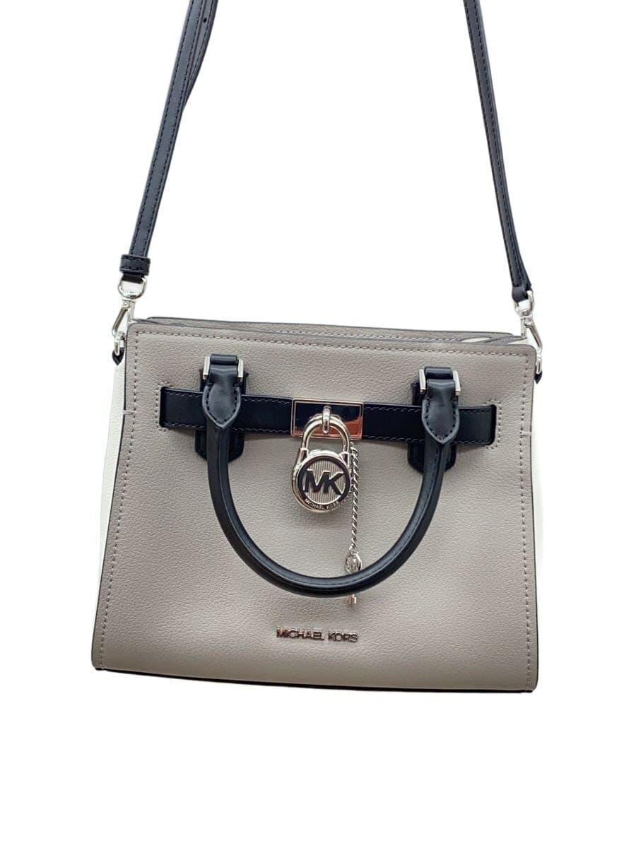 MICHAEL KORSHAMILTON Satchel Small Shoulder Bag Leather GRY 35T5SHMS1T2633