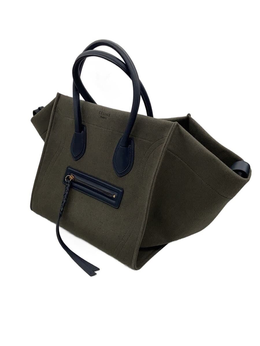 CELINE Luggage Phantom Medium Tote Canvas KHK Solid 2