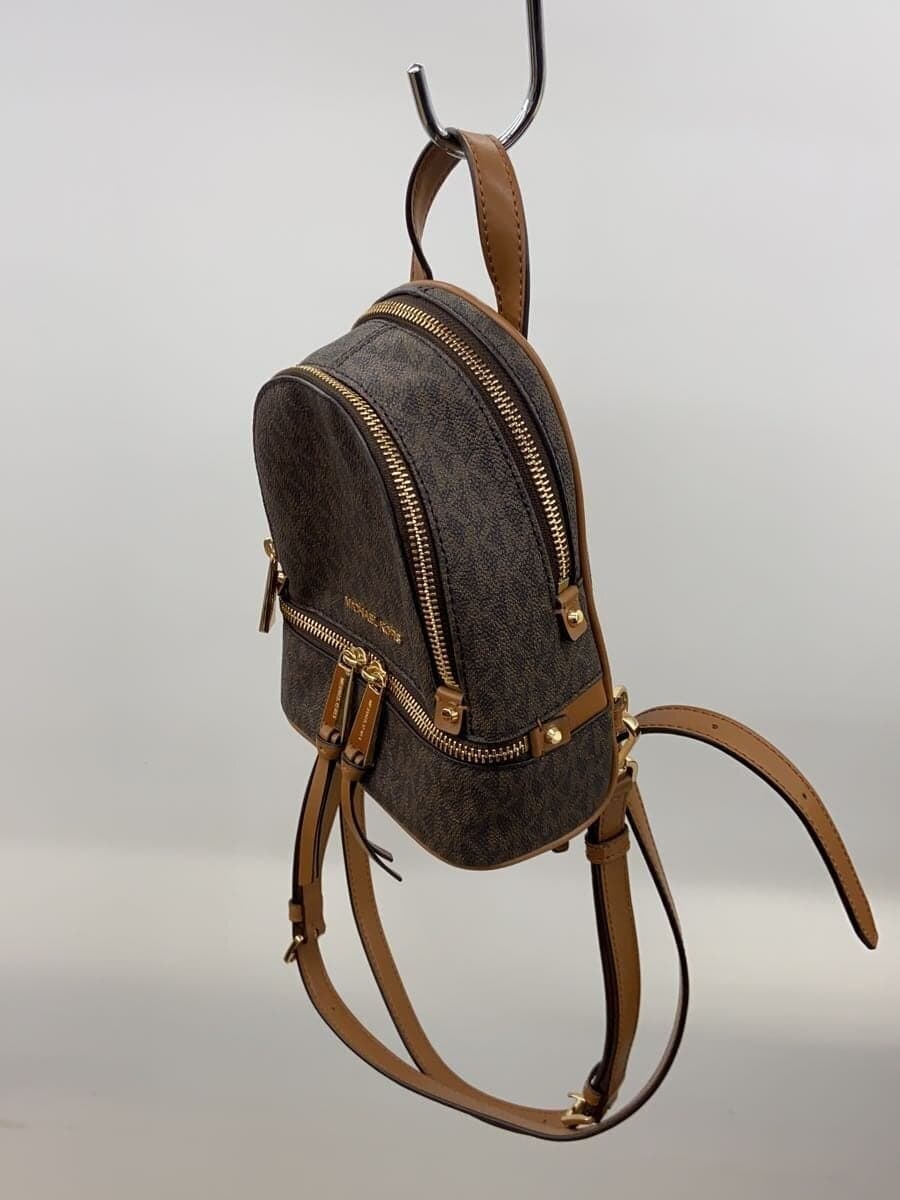 MICHAEL KORSRHEA ZIP XS MSGR BACKPACK PVC BRW All Over Pattern 30S7GEZB1V 2