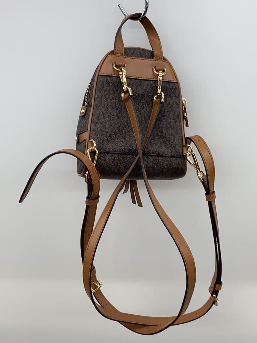 MICHAEL KORSRHEA ZIP XS MSGR BACKPACK PVC BRW All Over Pattern 30S7GEZB1V 3