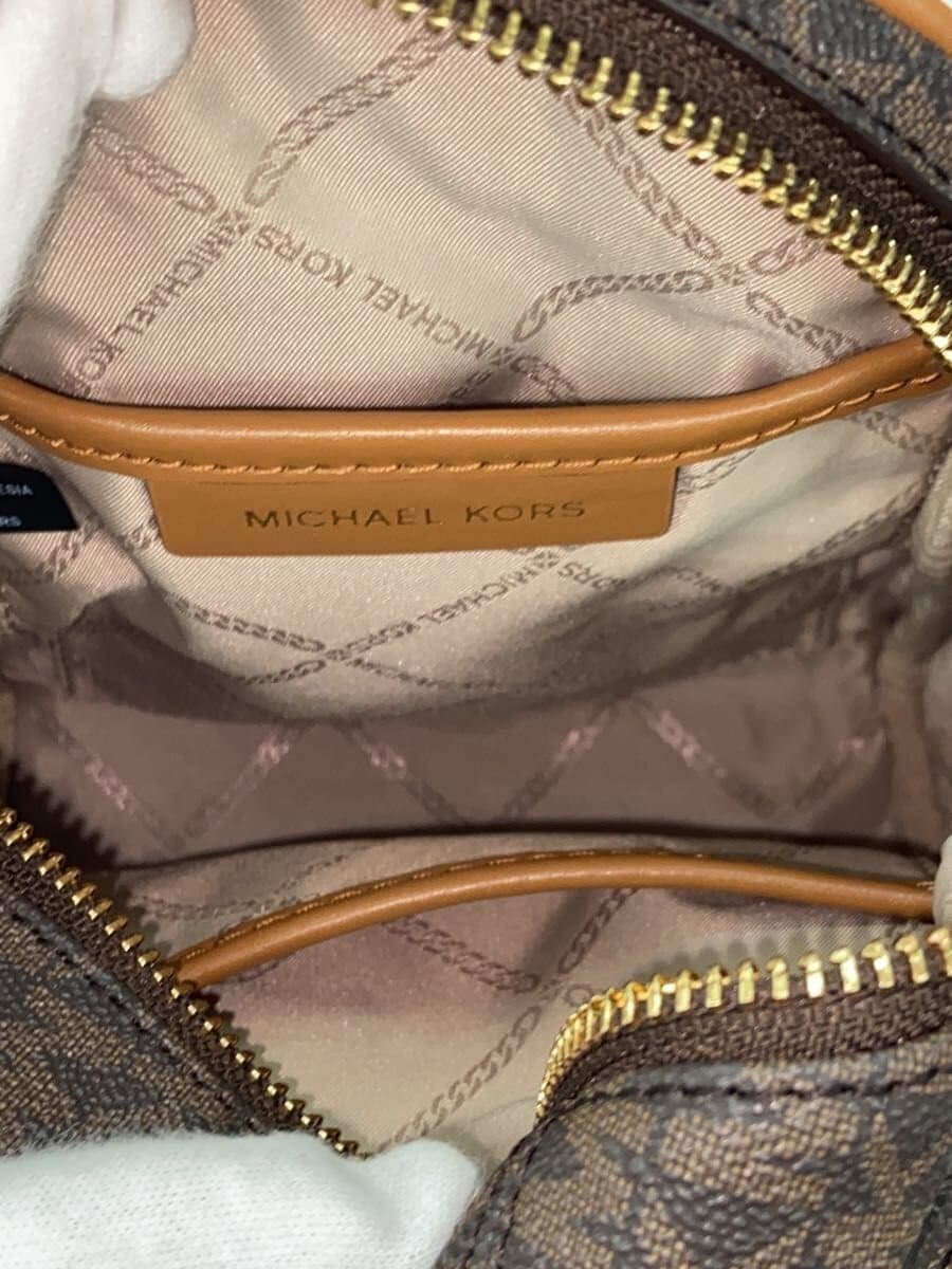 MICHAEL KORSRHEA ZIP XS MSGR BACKPACK PVC BRW All Over Pattern 30S7GEZB1V 4