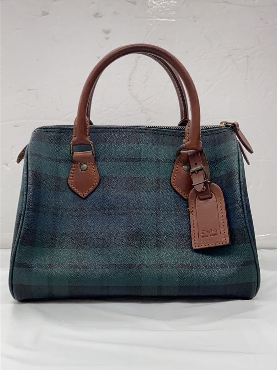 POLO RALPH LAUREN90s Black Watch Mini Boston Bag GRN Check 3
