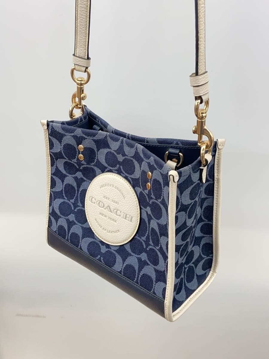 COACH Dempsey Tote Shoulder Bag Canvas NVY All Over Pattern C8582 2