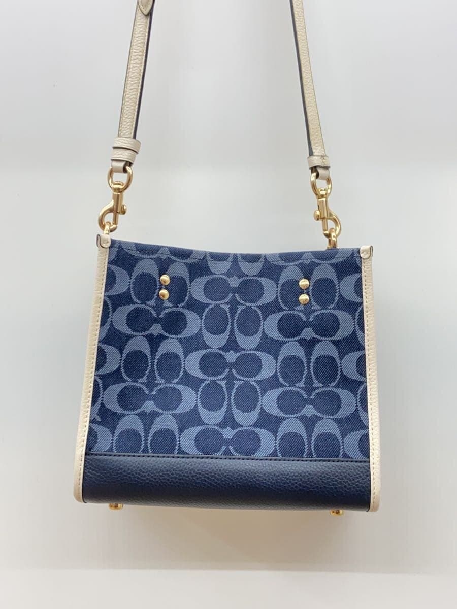 COACH Dempsey Tote Shoulder Bag Canvas NVY All Over Pattern C8582 3