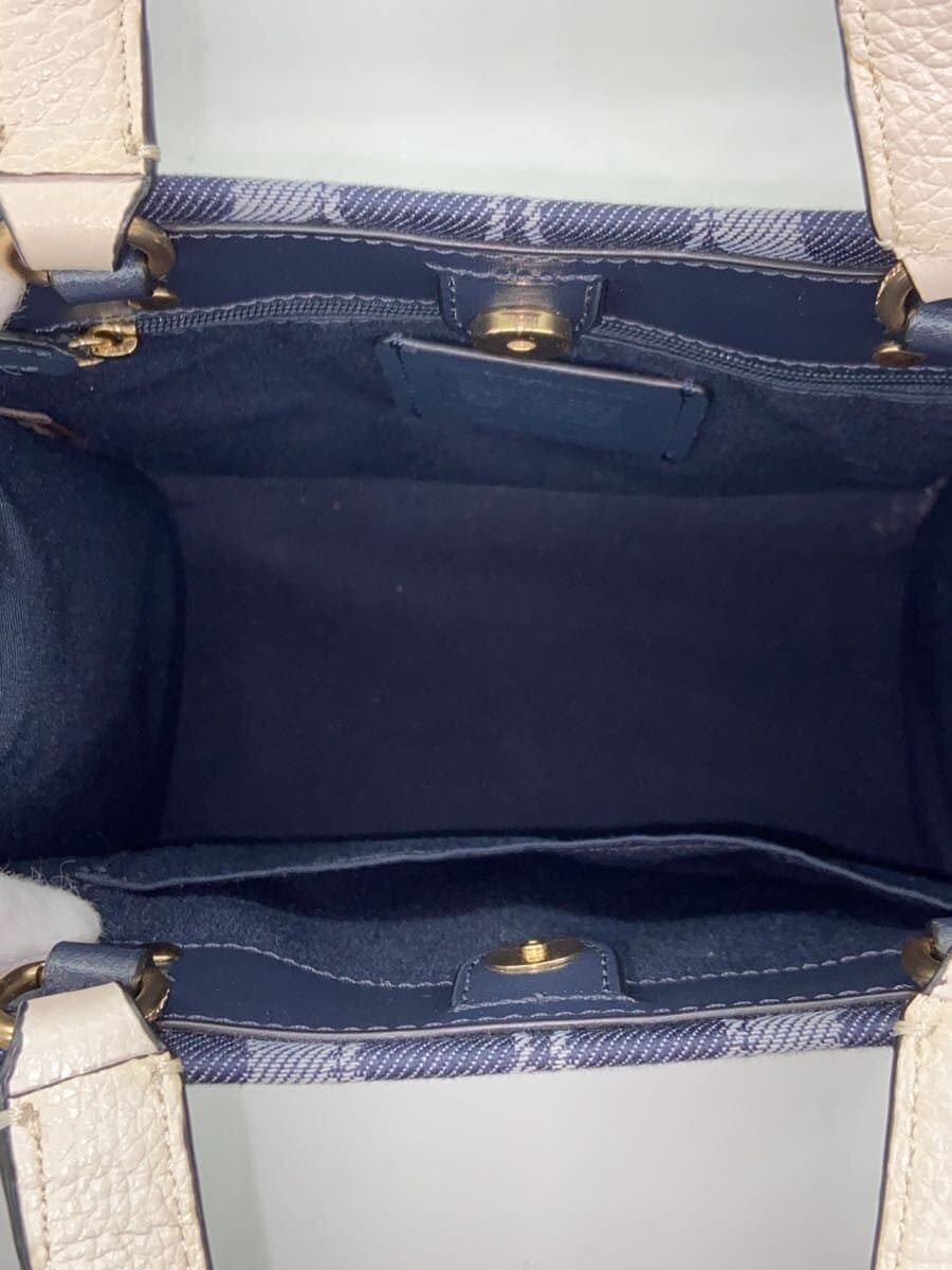 COACH Dempsey Tote Shoulder Bag Canvas NVY All Over Pattern C8582 4