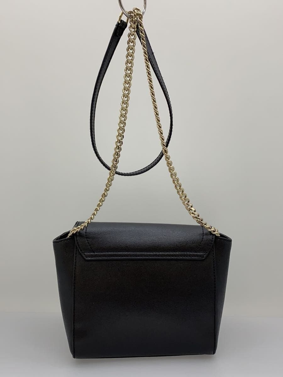 FURLA shoulder bag leather BLK 3