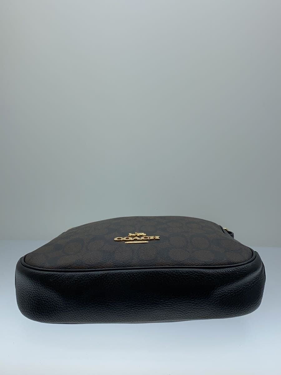 COACH Ellie File Bag_Signature_Black Leather PVC Brown All Over Pattern 4