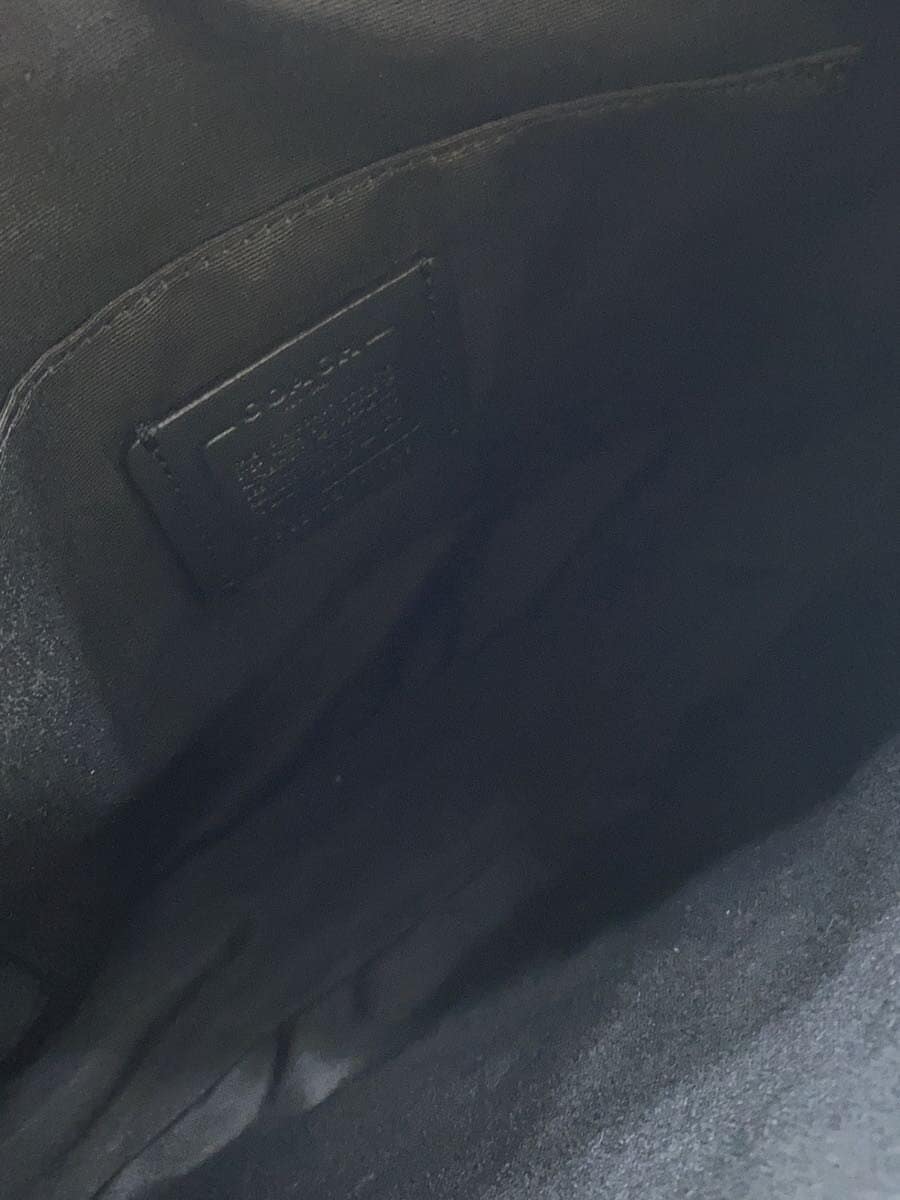 COACH Ellie File Bag_Signature_Black Leather PVC Brown All Over Pattern 6