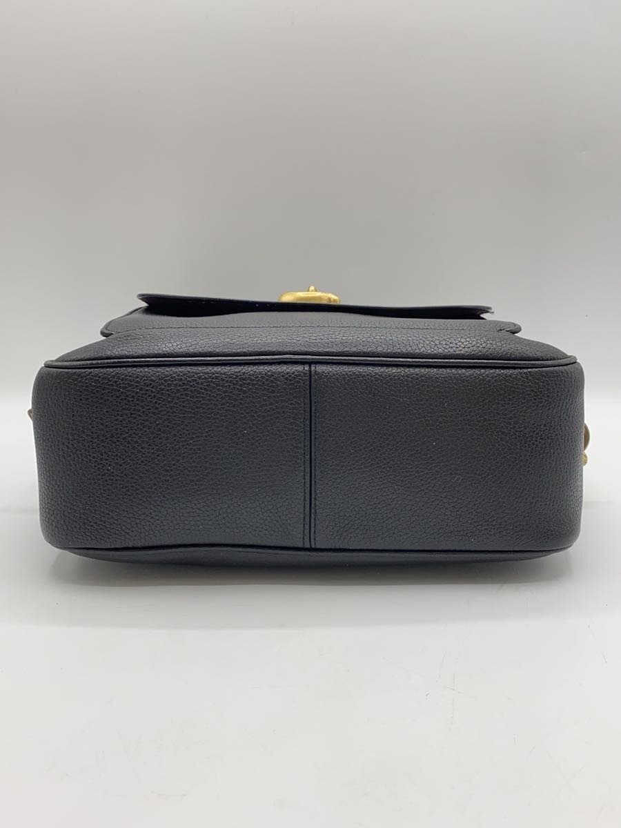 COACH Shoulder Bag Leather BLK 639 4