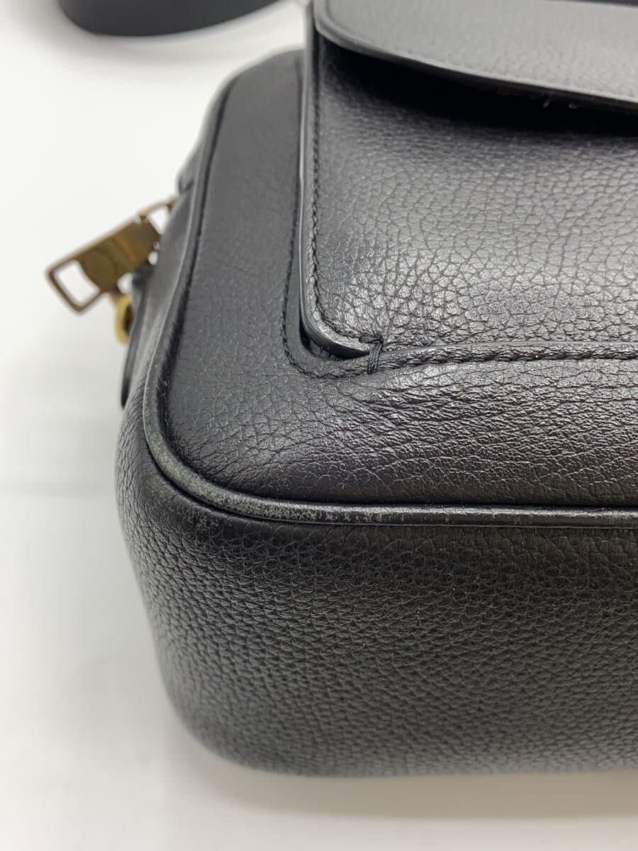 COACH Shoulder Bag Leather BLK 639 8